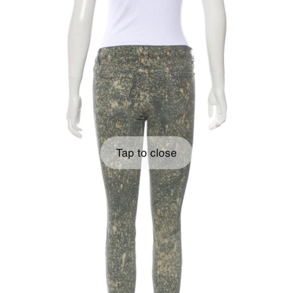 J brand mid rise skinny jean ankle pants splatter paint design sz 25 - Picture 5 of 8